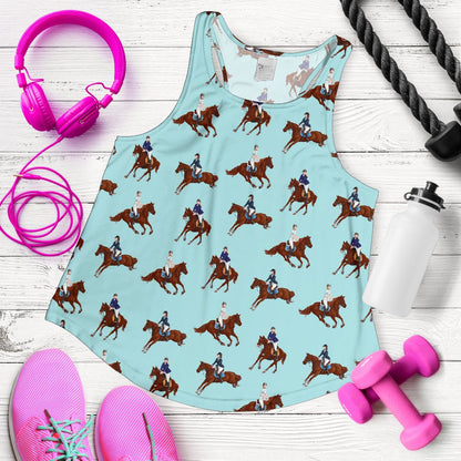Equestrian Horse Riding Women Racerback Tank Top