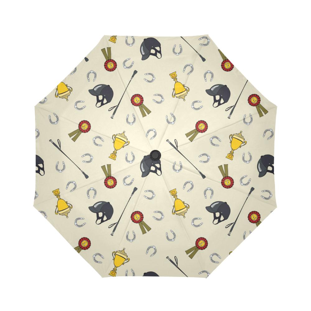 Equestrian Horseshoe Equipment Automatic Foldable Umbrella