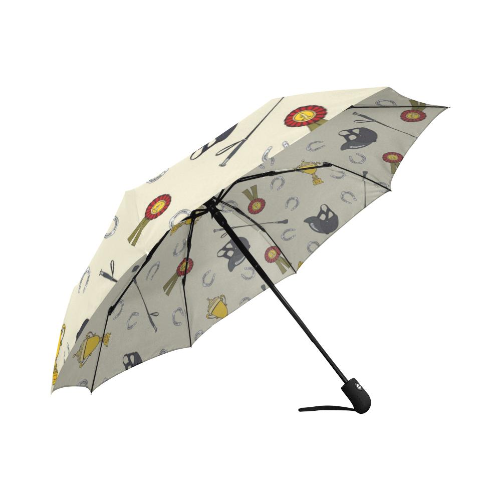 Equestrian Horseshoe Equipment Automatic Foldable Umbrella