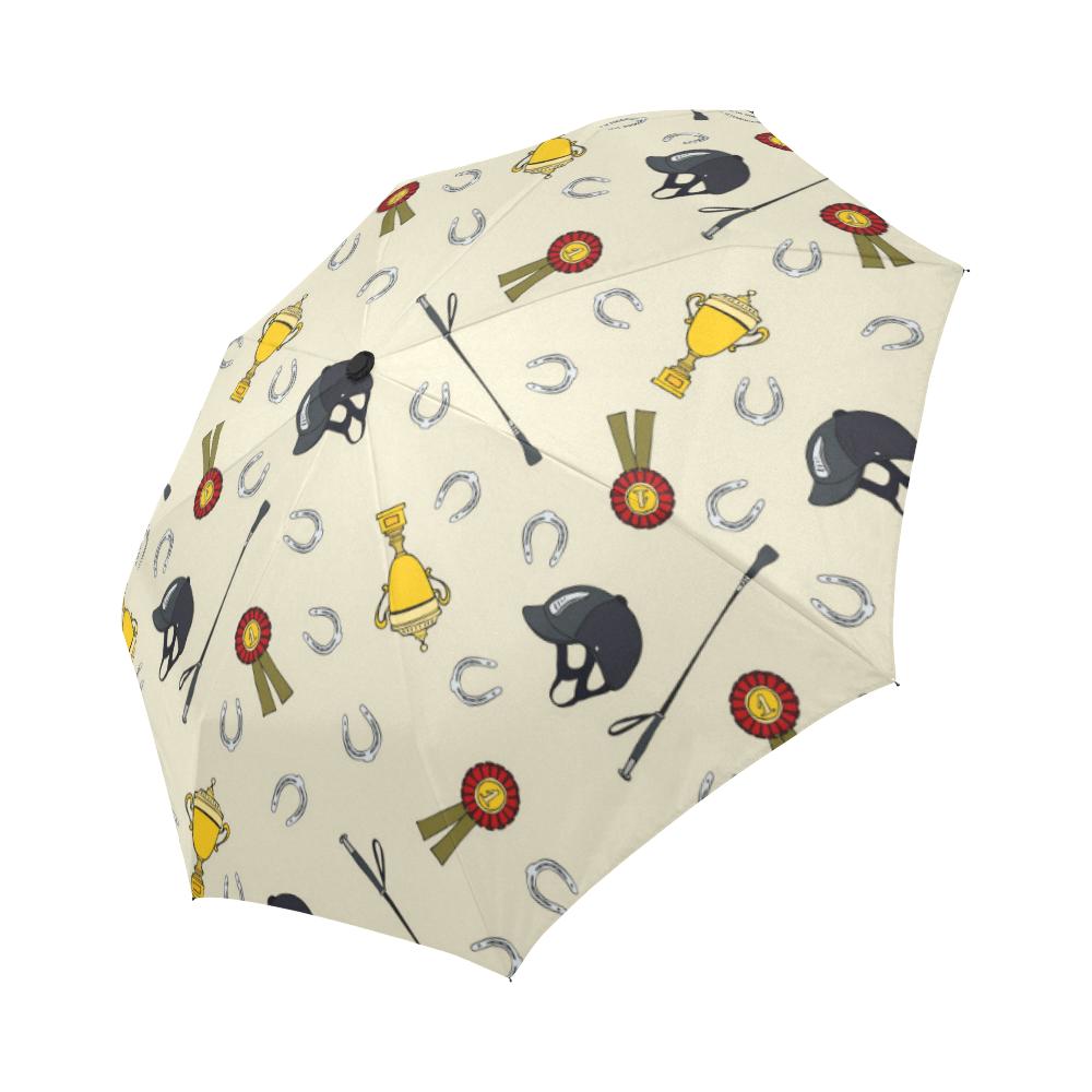 Equestrian Horseshoe Equipment Automatic Foldable Umbrella