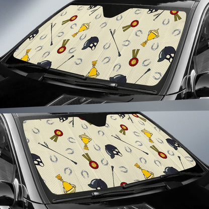 Equestrian Horseshoe Equipment Car Sun Shade For Windshield