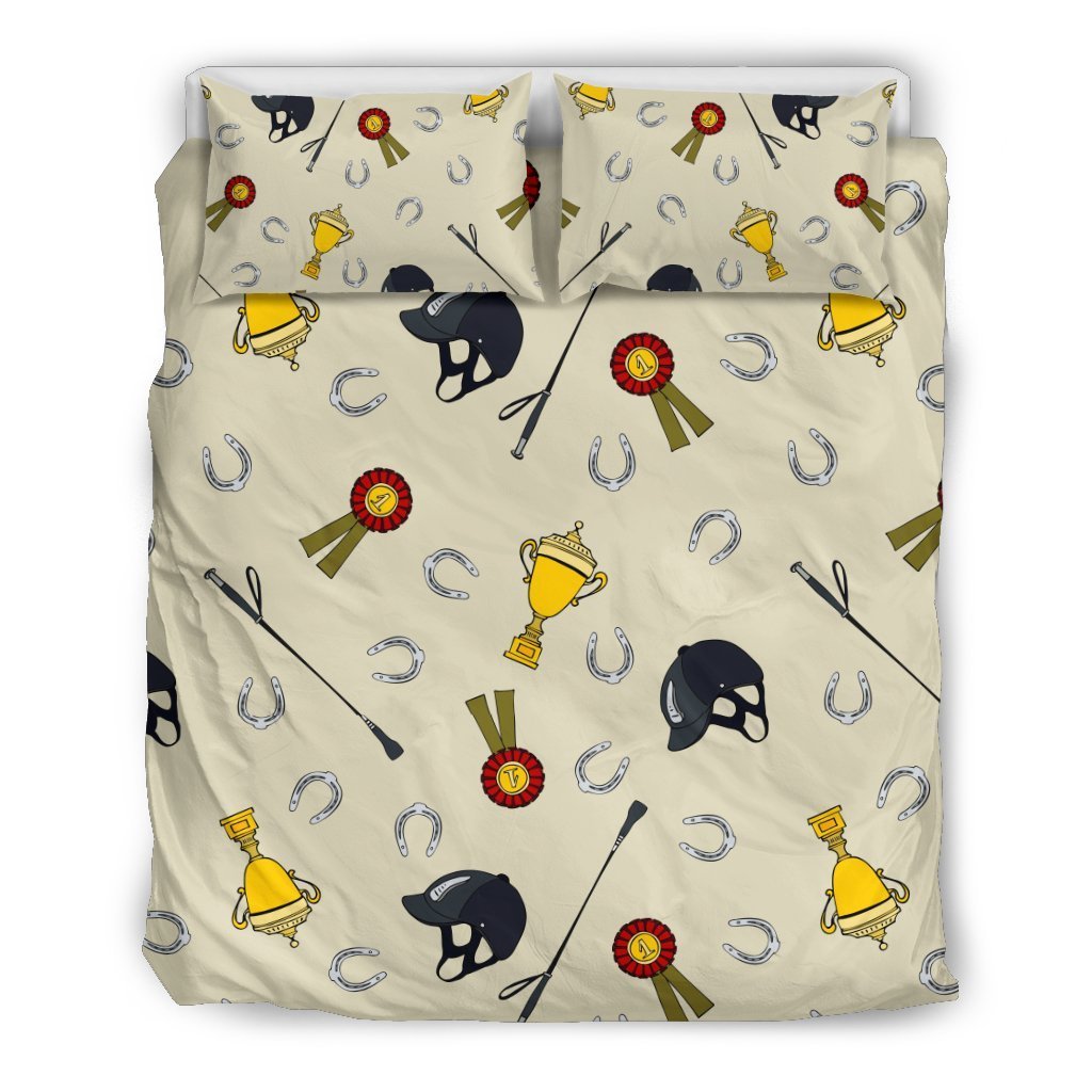 Equestrian Horseshoe Equipment Duvet Cover Bedding Set