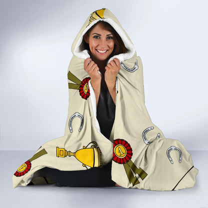 Equestrian Horseshoe Equipment Hooded Blanket-JTAMIGO.COM