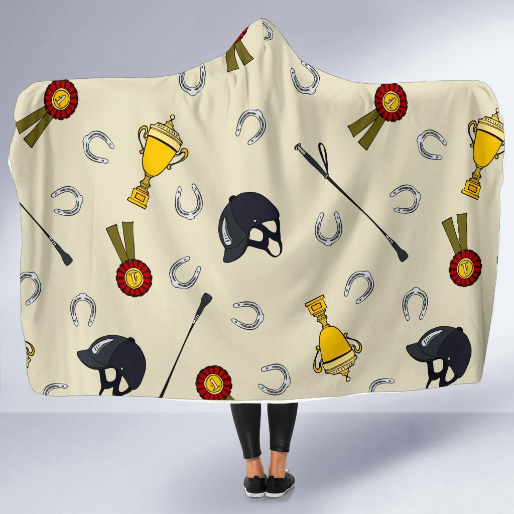 Equestrian Horseshoe Equipment Hooded Blanket-JTAMIGO.COM