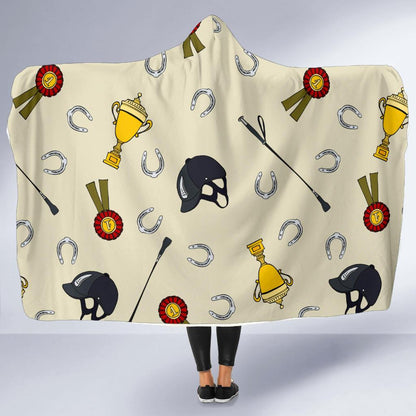 Equestrian Horseshoe Equipment Hooded Blanket-JTAMIGO.COM