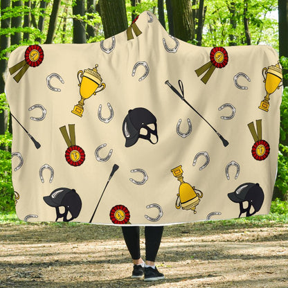 Equestrian Horseshoe Equipment Hooded Blanket-JTAMIGO.COM
