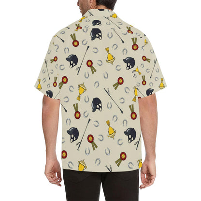 Equestrian Horseshoe Equipment Men Aloha Hawaiian Shirt