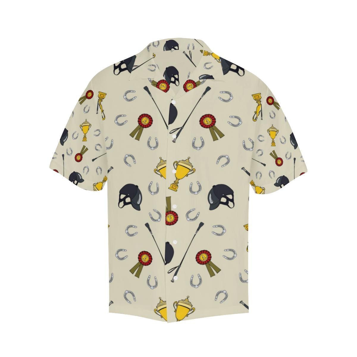 Equestrian Horseshoe Equipment Men Aloha Hawaiian Shirt