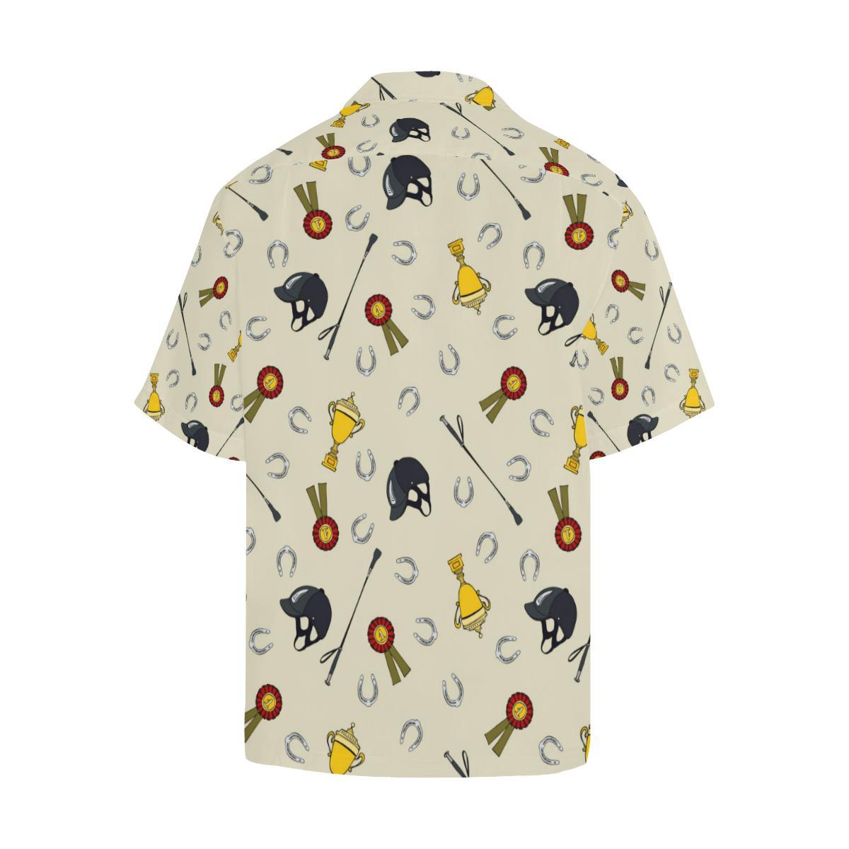Equestrian Horseshoe Equipment Men Aloha Hawaiian Shirt