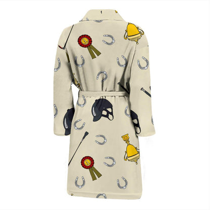 Equestrian Horseshoe Equipment Men Bath Robe-JTAMIGO.COM