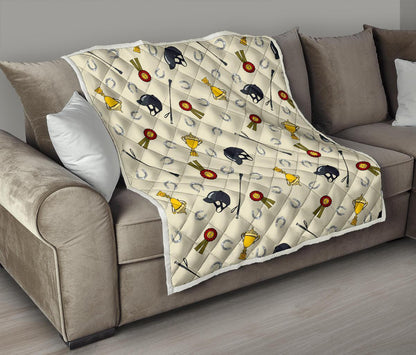 Equestrian Horseshoe Equipment Premium Quilt-JTAMIGO.COM