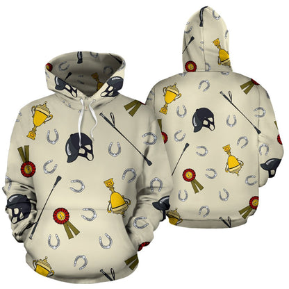 Equestrian Horseshoe Equipment Pullover Hoodie