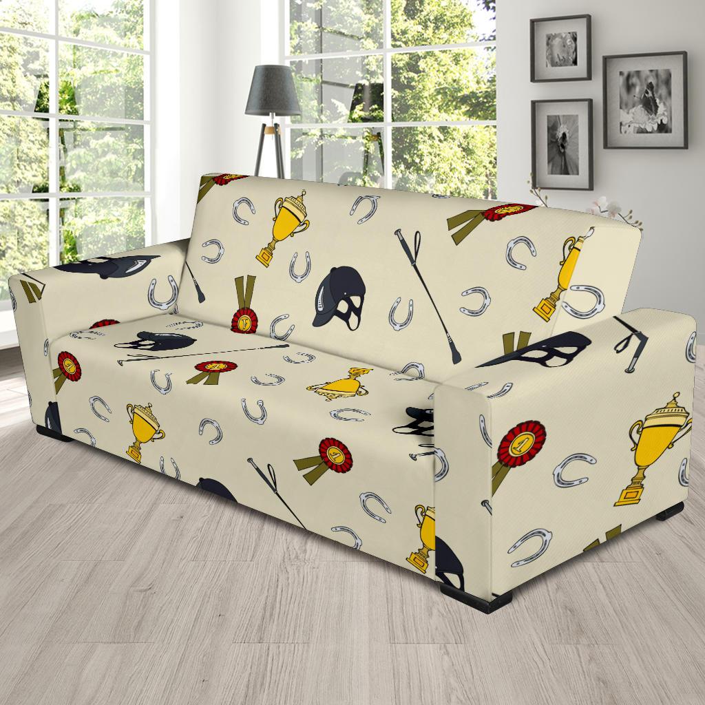 Equestrian Horseshoe Equipment Sofa Slipcover-JTAMIGO.COM