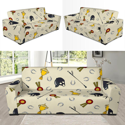 Equestrian Horseshoe Equipment Sofa Slipcover-JTAMIGO.COM