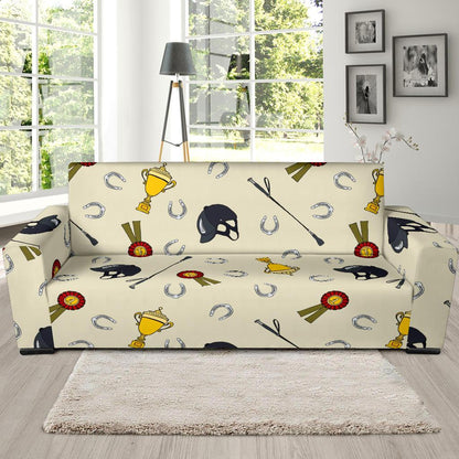 Equestrian Horseshoe Equipment Sofa Slipcover-JTAMIGO.COM