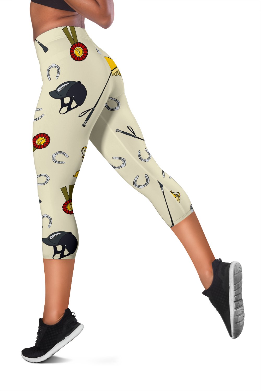 Equestrian Horseshoe Equipment Women Capris