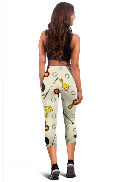 Equestrian Horseshoe Equipment Women Capris