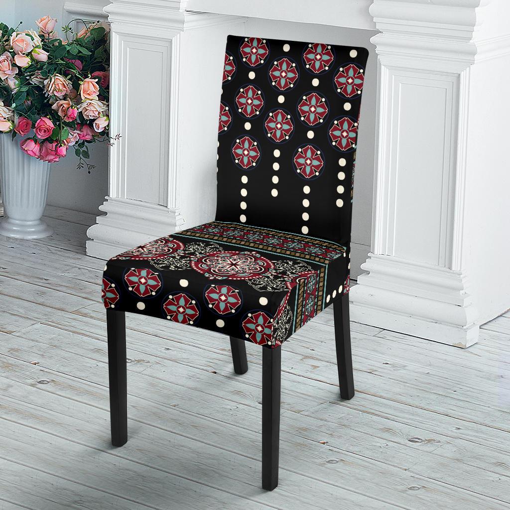 Ethnic Dot Style Print Pattern Dinning Chair Slipper-JTAMIGO.COM