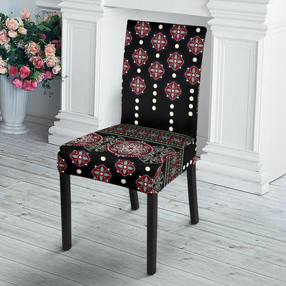 Ethnic Dot Style Print Pattern Dinning Chair Slipper-JTAMIGO.COM