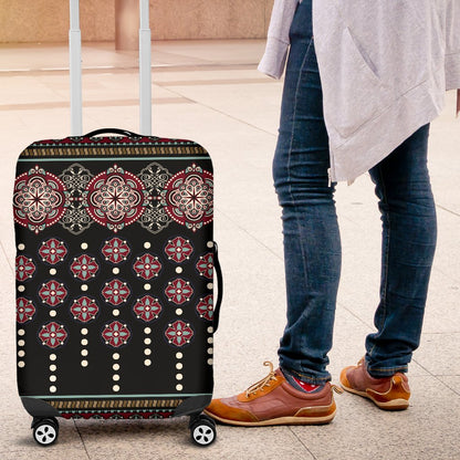 Ethnic Dot Style Print Pattern Luggage Cover Protector