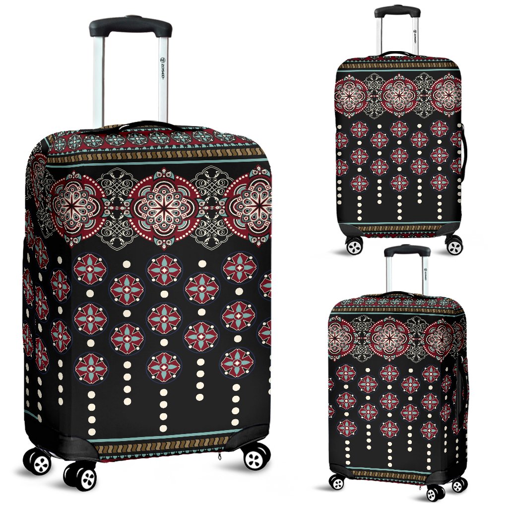 Ethnic Dot Style Print Pattern Luggage Cover Protector