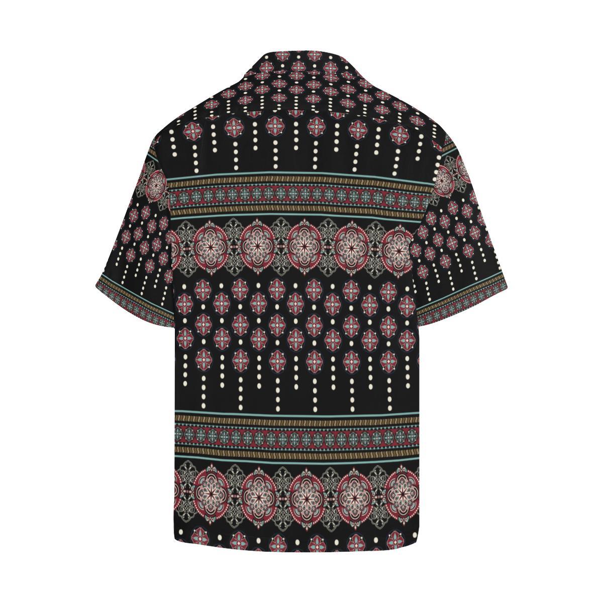 Ethnic Dot Style Print Pattern Men Aloha Hawaiian Shirt