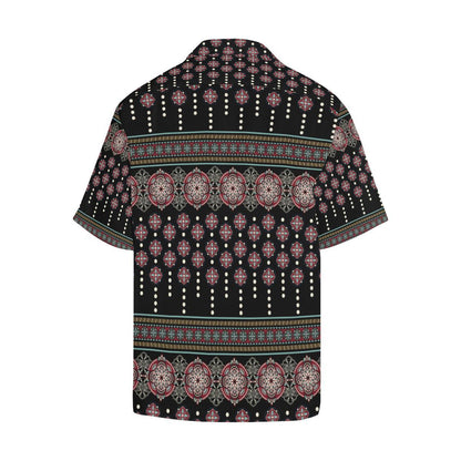 Ethnic Dot Style Print Pattern Men Aloha Hawaiian Shirt