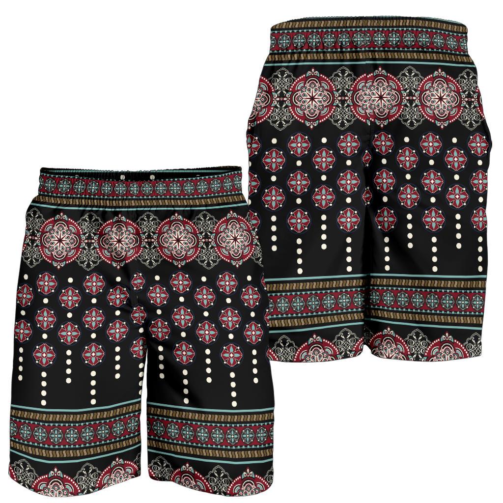 Ethnic Dot Style Print Pattern Mens Shorts-JTAMIGO.COM
