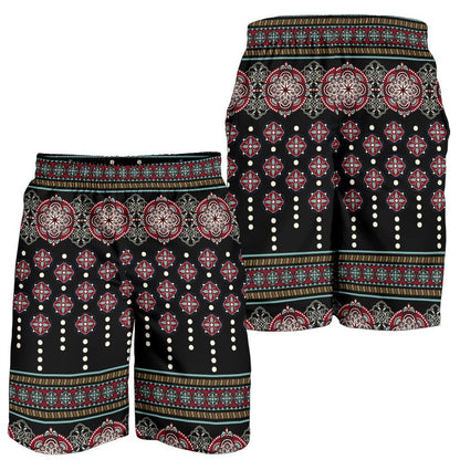 Ethnic Dot Style Print Pattern Mens Shorts-JTAMIGO.COM