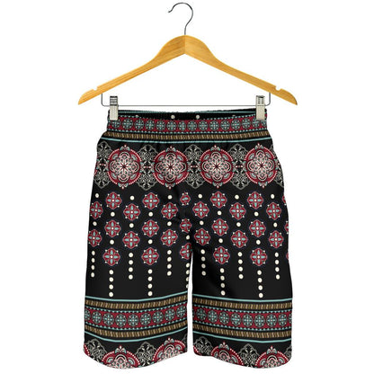 Ethnic Dot Style Print Pattern Mens Shorts-JTAMIGO.COM