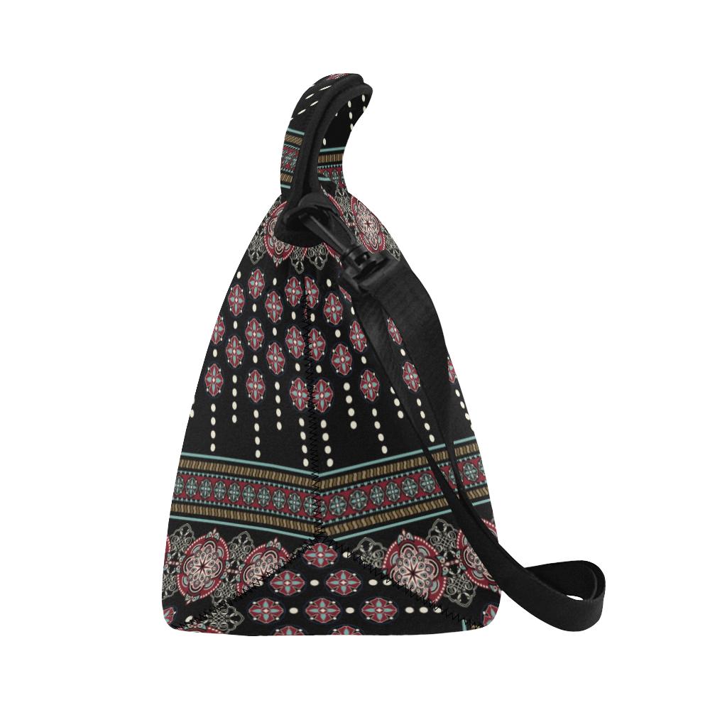 Ethnic Dot Style Print Pattern Neoprene Lunch Bag (Model 1669)(Large)-JTAMIGO.COM