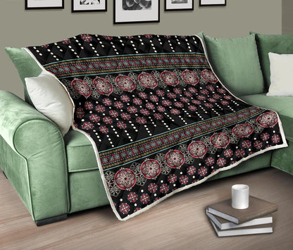 Ethnic Dot Style Print Pattern Premium Quilt-JTAMIGO.COM