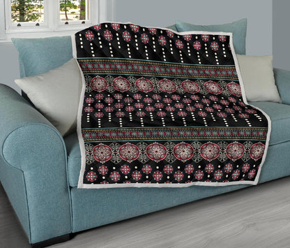 Ethnic Dot Style Print Pattern Premium Quilt-JTAMIGO.COM