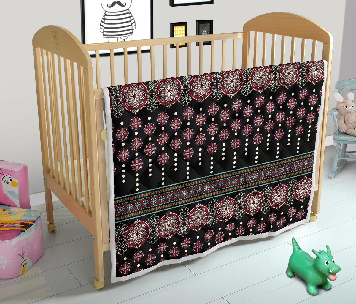 Ethnic Dot Style Print Pattern Premium Quilt-JTAMIGO.COM