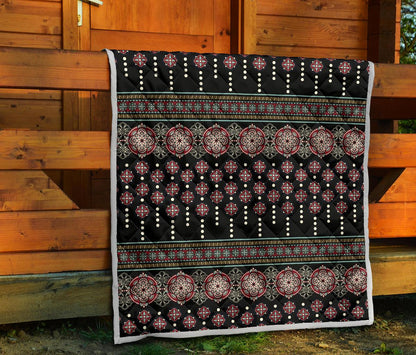 Ethnic Dot Style Print Pattern Premium Quilt-JTAMIGO.COM