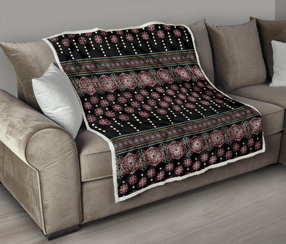 Ethnic Dot Style Print Pattern Premium Quilt-JTAMIGO.COM