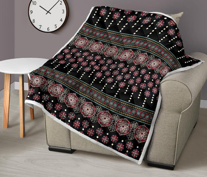 Ethnic Dot Style Print Pattern Premium Quilt-JTAMIGO.COM