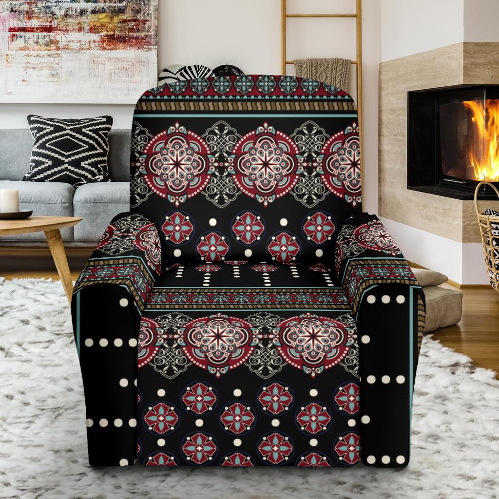Ethnic Dot Style Print Pattern Single Sofa Slipcover -JTAMIGO.COM