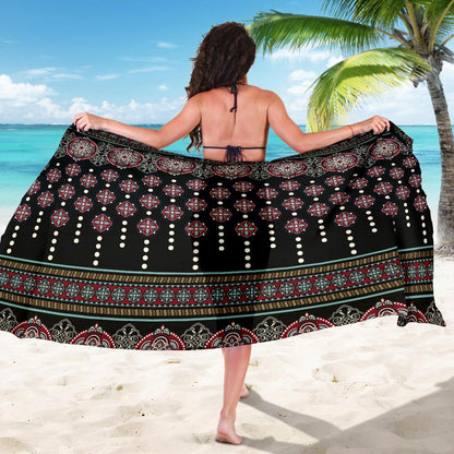 Ethnic Dot Style Print Pattern Sarong Pareo Wrap