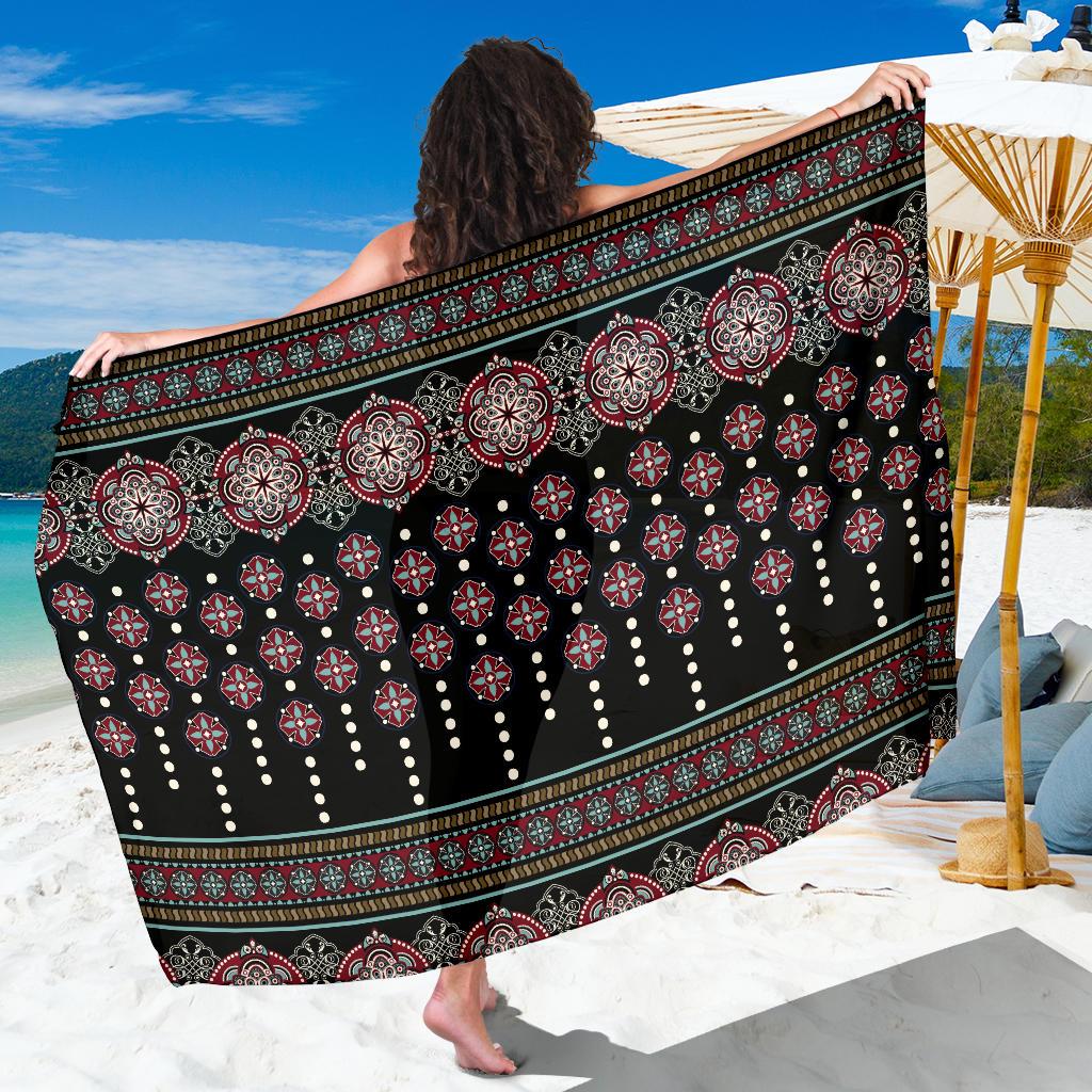 Ethnic Dot Style Print Pattern Sarong Pareo Wrap