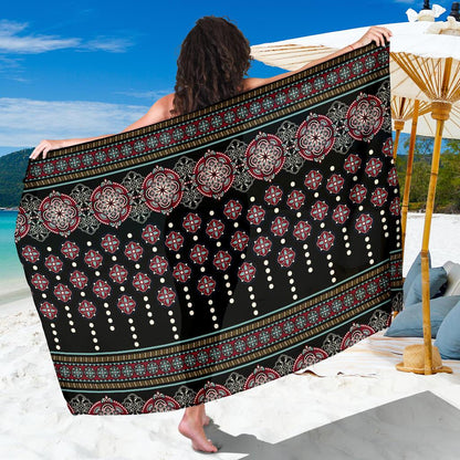Ethnic Dot Style Print Pattern Sarong Pareo Wrap
