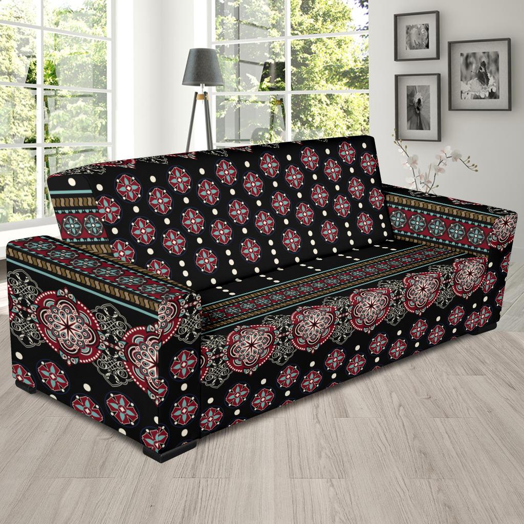 Ethnic Dot Style Print Pattern Sofa Slipcover-JTAMIGO.COM