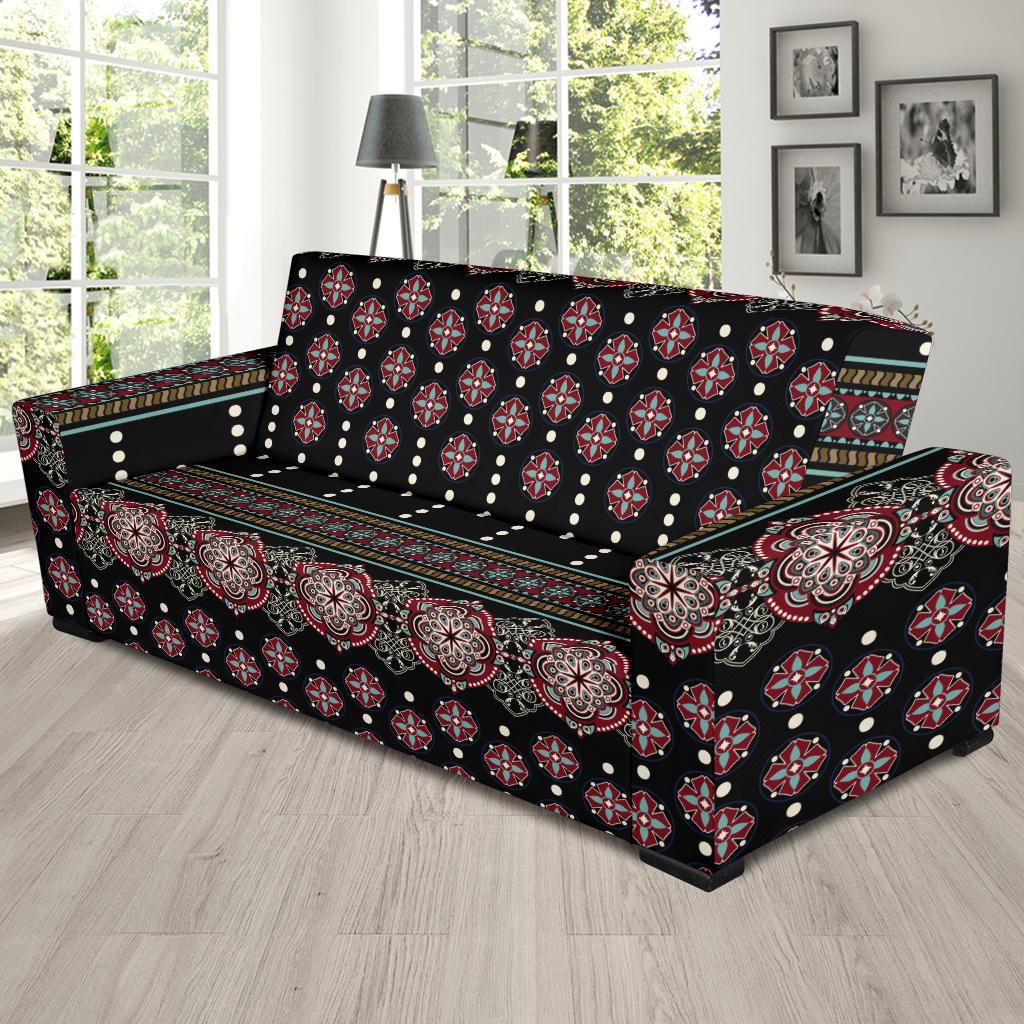 Ethnic Dot Style Print Pattern Sofa Slipcover-JTAMIGO.COM