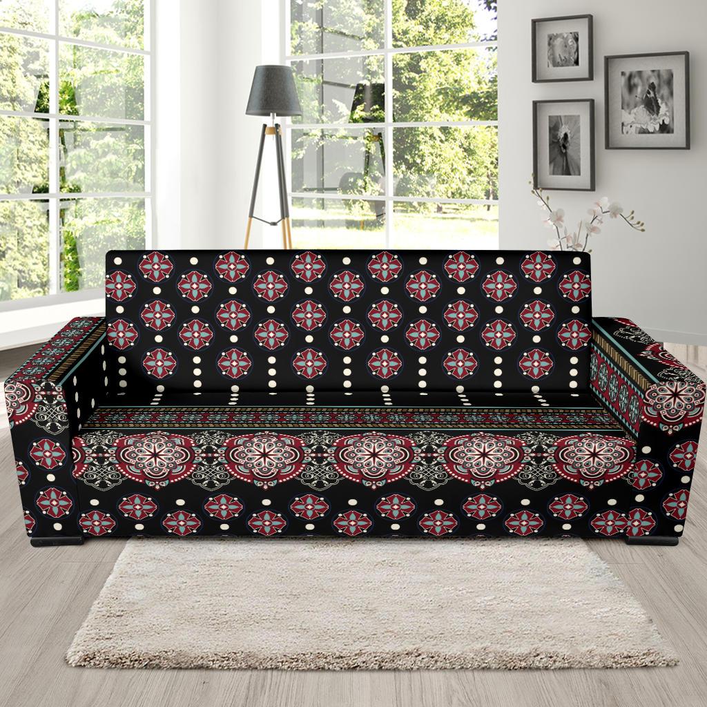 Ethnic Dot Style Print Pattern Sofa Slipcover-JTAMIGO.COM