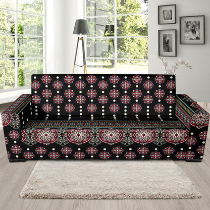 Ethnic Dot Style Print Pattern Sofa Slipcover-JTAMIGO.COM