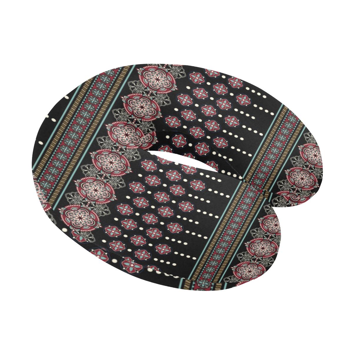 Ethnic Dot Style Print Pattern U-Shaped Travel Neck Pillow-JTAMIGO.COM