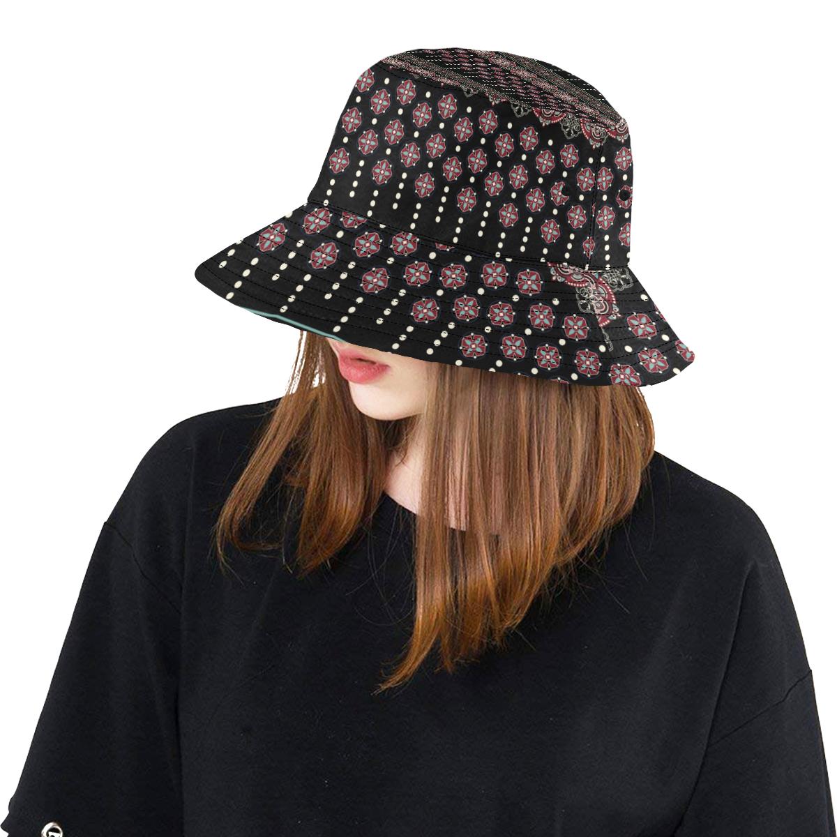 Ethnic Dot Style Print Pattern Unisex Bucket Hat