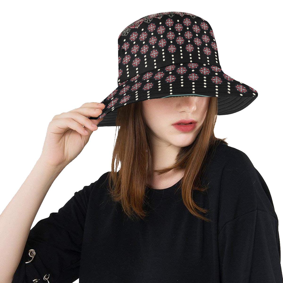 Ethnic Dot Style Print Pattern Unisex Bucket Hat