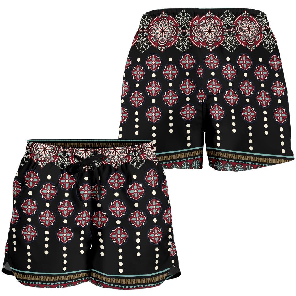 Ethnic Dot Style Print Pattern Women Shorts-JTAMIGO.COM
