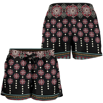 Ethnic Dot Style Print Pattern Women Shorts-JTAMIGO.COM